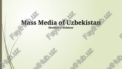 mass media of uzbekistan — PPTX