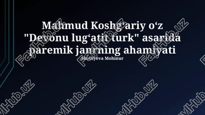devonu lug'atit turk — PPTX