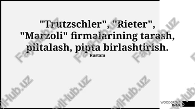 trützschler, rieter va marzoli mashinalari — PPTX