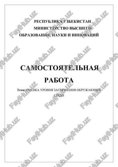otsenka urovnya zagryazneniya okrujayushey sredi — DOCX