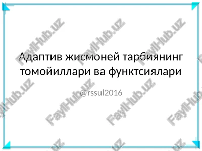holatni aniqlash uchun tibbiy tekshiruv — PPTX
