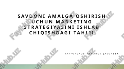 marketing strategiyasi — PPTX