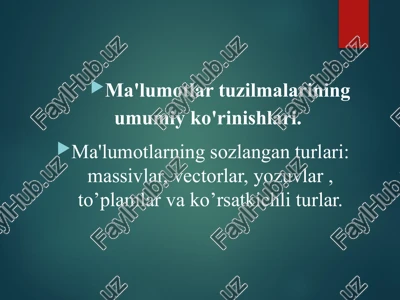 ma'lumotlar tuzilmalari — PPTX