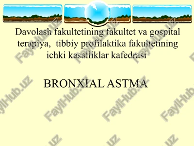 bronxial astma — PPT