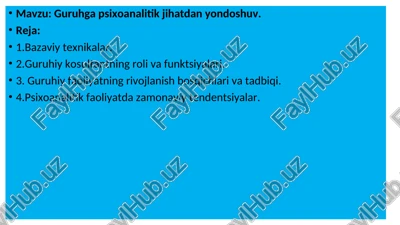 psixoanaliz dan nazorat. — PPT