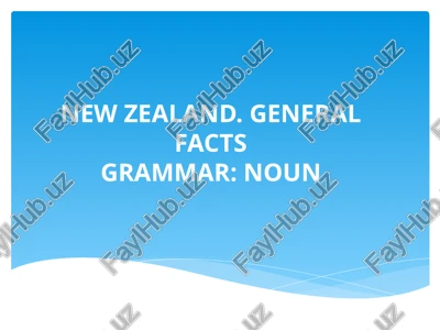 new zealand. general facts — PPT