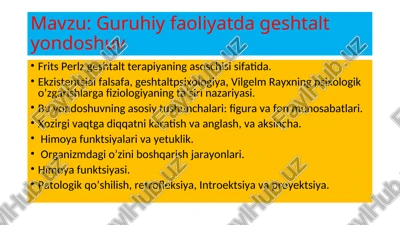 guruhiy faoliyatda geshtalt yondoshuv — PPT