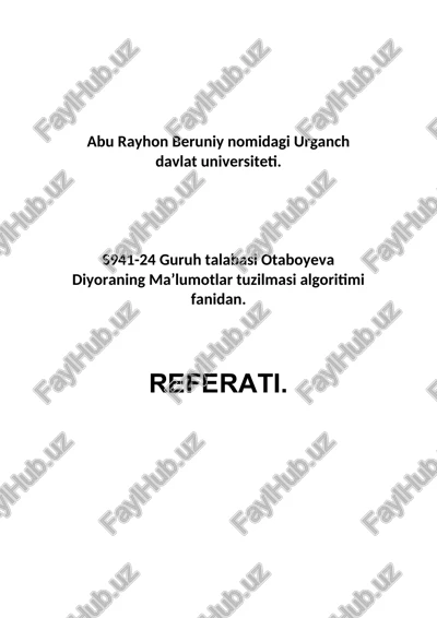 ma’lumotlar tuzilmasi algoritimi — DOC