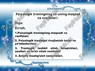 psixologik trening — PPT