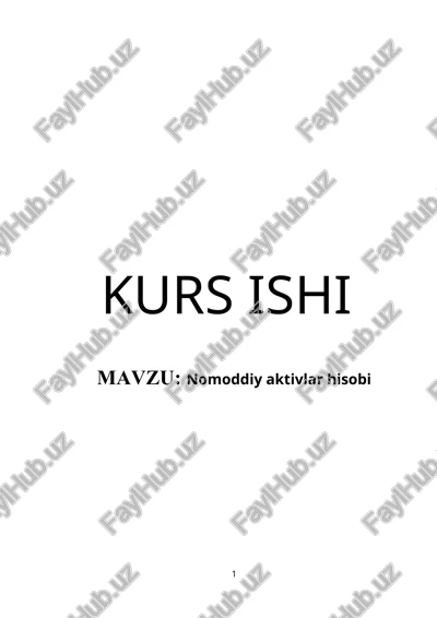nomoddiy aktivlar hisobi — DOC