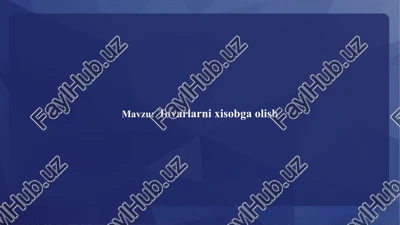 tovarlarni xisobga olish — PPTX
