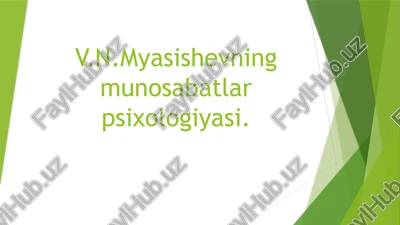 v.n.myasishevningmunosabatlar psixologiyasi — PPTX