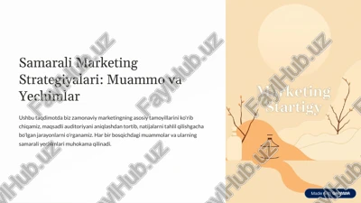 samarali marketing strategiyalari — PDF