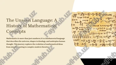 a history of mathematical concepts — PPTX