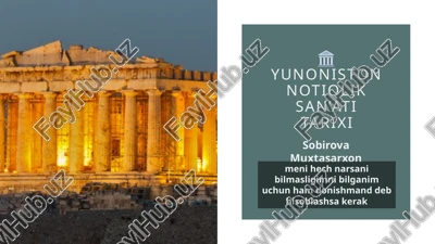 yunoniston notiqlik san’ati tarixi — PPTX