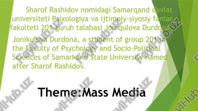 mass media — PPTX