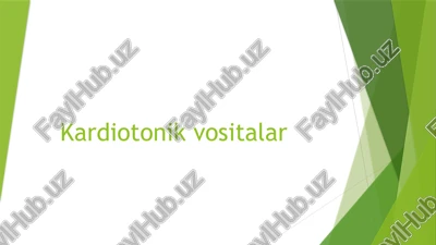 kardiotonik vositalar — PPTX