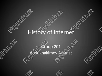 history of the internet — PPTX