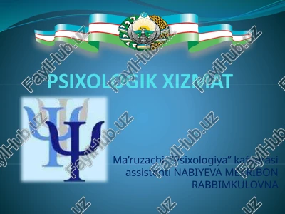 psixologik xizmat — PPTX