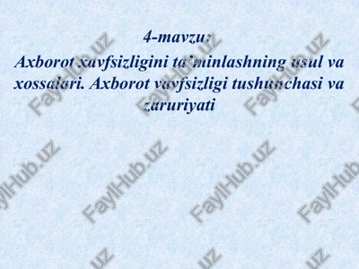 axborotxavfsizligi — PPTX