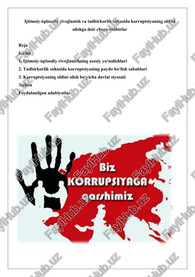 ijtimoiy-iqtisodiy rivojlanish va tadbirkorlik — DOCX
