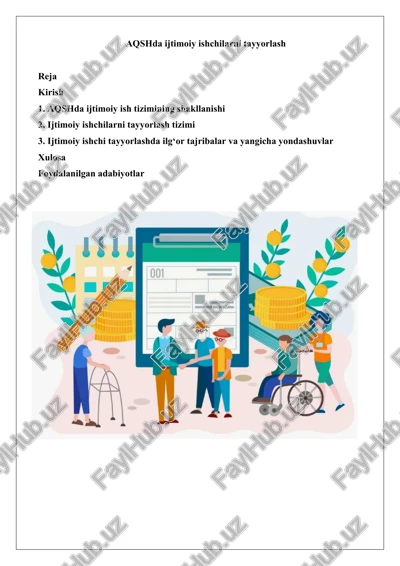aqshda ijtimoiy ishchilarni tayyorlash — DOCX