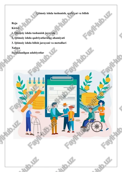 ijtimoiy ishda tushunish, qadriyat va bilish — DOCX
