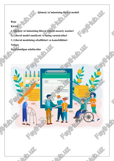 ijtimoiy ta’minotning liberal modeli — DOCX