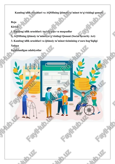 kambag‘allik urushlari va aqshning ijtimoiy ta’minot to‘g‘risidagi qonuni — DOCX