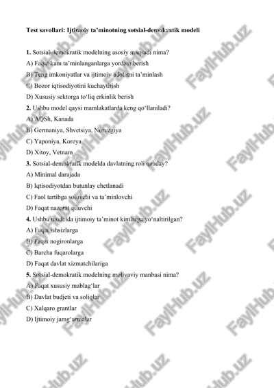 sotsial-demokratik model — DOCX