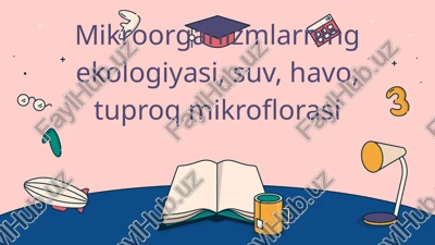 mikroorganizmlarning ekologiyasi — PPTX