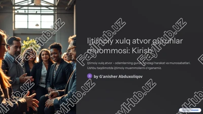 ijtimoiy xulq atvor — PPTX