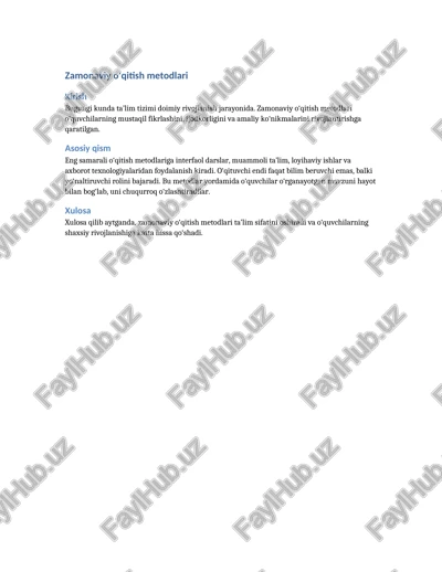 zamonaviy o‘qitish metodlari — DOCX