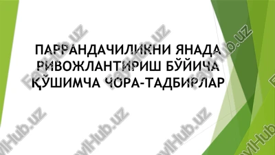 parrandachilikniyanadarivojlantirishbo'yichaqo'shimchachora-tadbirlar — PPTX