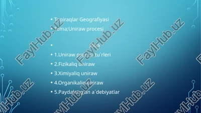 topiraqlar geografiyasi — PPTX