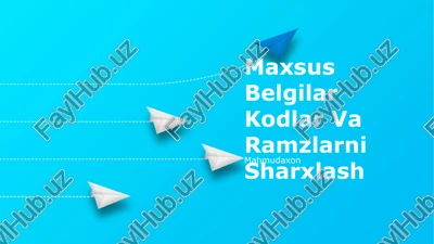 maxsus belgilar kodlar va ramzlarni sharxlash — PPTX