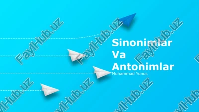 sinonimlar va antonimlar — PPTX