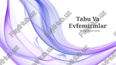tabu va evfemizmlar — PPTX