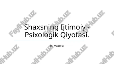 psixologik portretlar — PPTX