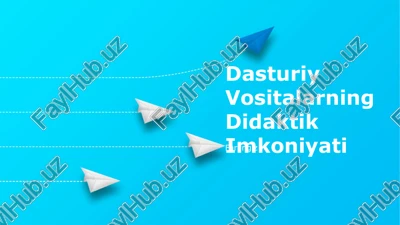 raqamli asboblarning pedagogik imkoniyatlari — PPTX