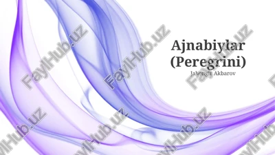 ajnabiylar (peregrini) — PPTX