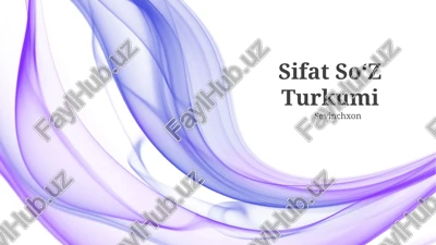 sifat soʻz turkumi — PPTX