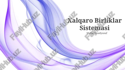 xalqaro birliklar sistemasi — PPTX