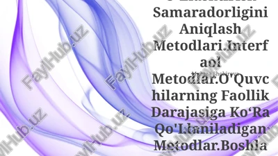 o'qitishni tashkil qilishda didaktik oʻyin metodidan foydalanish — PPTX
