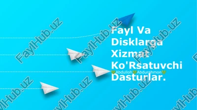 fayl va disklarga xizmat ko'rsatuvchi dasturlar — PPTX