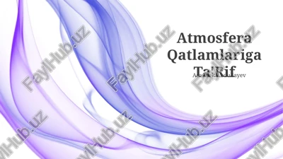 atmosfera qatlamlariga ta'rif — PPTX