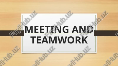 meeting and teamwork — PPTX