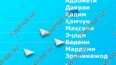 qadimgi fors adabiyoti eron xalqi — PPTX