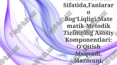 boshlangʻich sinflarda matematika oʻqitish metodikasi fan sifatida — PPTX