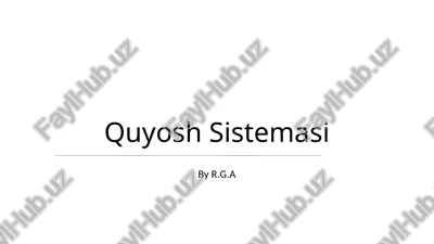 quyosh sistemasi — PPTX